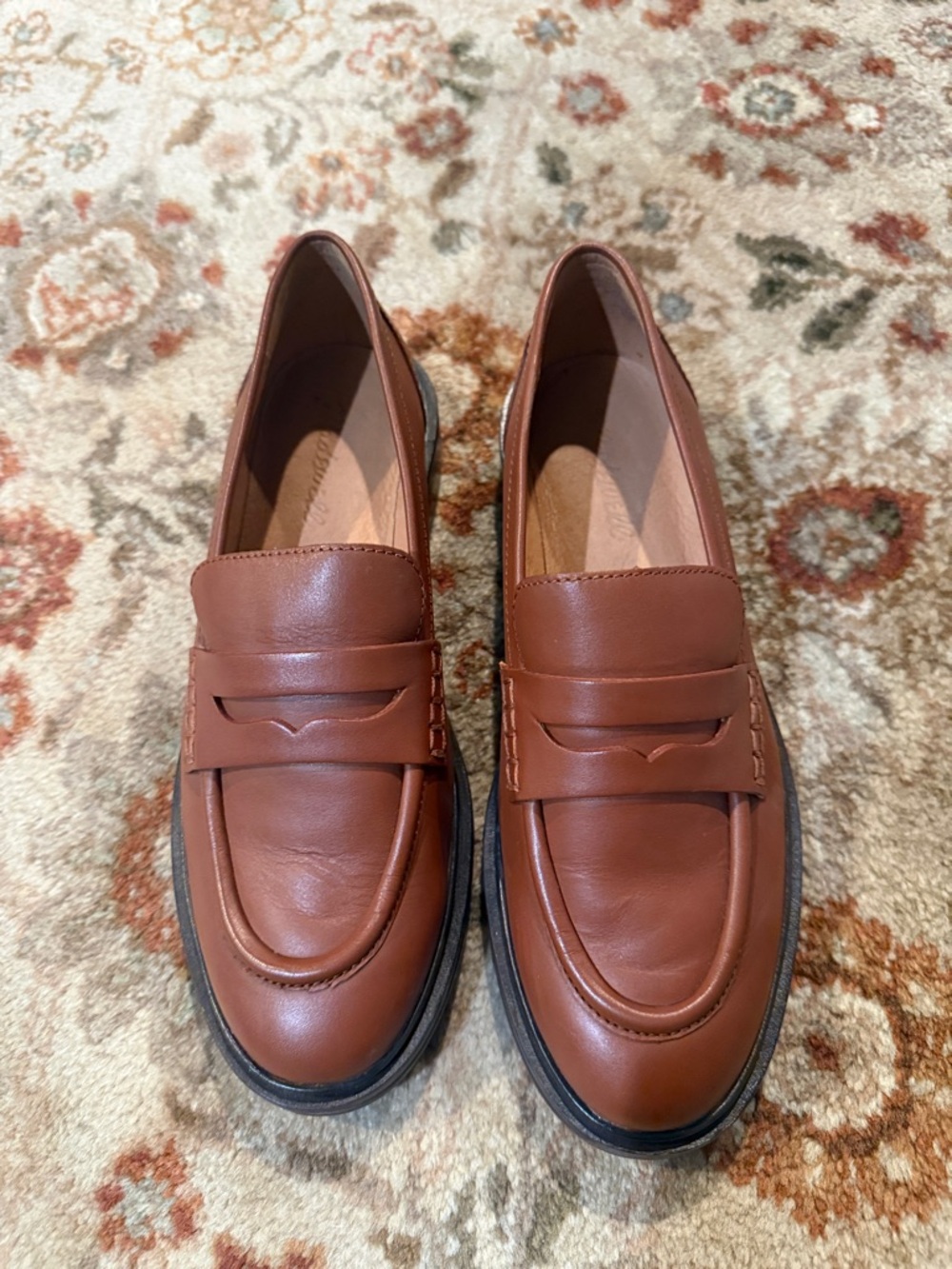 Madewell Women’s Chestnut Leather Penny Loafers